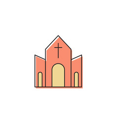 Church Building Icon Symbol Christian Isolated