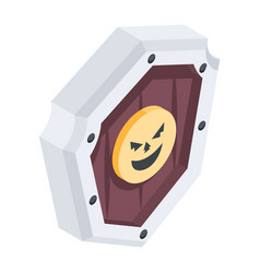 Death Shield Isometric Style Icon