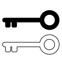 Key Icon Set In Two Styles Icon