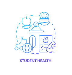 Student Health Blue Gradient Concept Icon