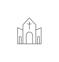 Church Building Icon Symbol Christian Isolated