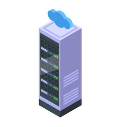 Cloud Server Icon Isometric Online Money