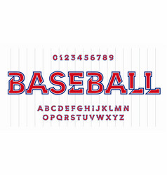 Modern Red And Blue Navy Outlined Font For College