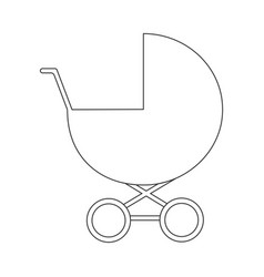 Baby Carriage Icon Outline Infant Stroller