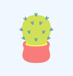 Cute Cactus In Pot Sticker