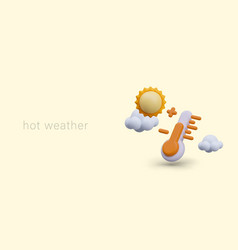 Hot Weather Concept In Realistic Style Orange