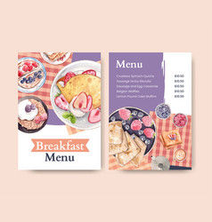 Menu Template With Specialty Breakfast