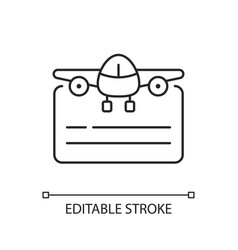 Pilot License Chalk Linear Icon