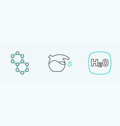 Set Line Chemical Formula H2o Molecule And Test