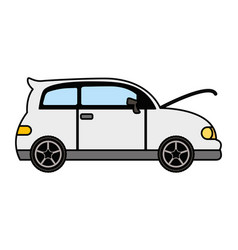 Car With Open Bonnet Mechanic Icon