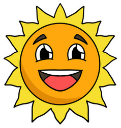 Happy Sun Cartoon Colored Clipart