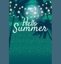 Hello Summer Party Time Template Design Night