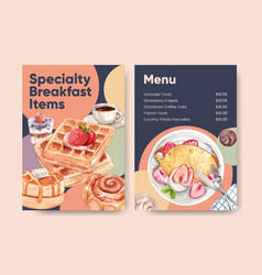 Menu Template With Specialty Breakfast