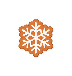 Snowflake Shaped Christmas Gingerbread Cookie