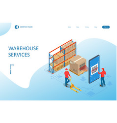 Isometric Logistics And Warehouse Modern