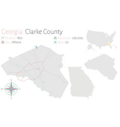 Map Clarke County In Georgia