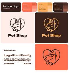 Pet Store Brown Line Business Logo