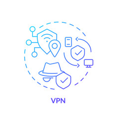 Vpn Connection Type Blue Gradient Concept Icon