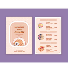 Menu Template With Specialty Breakfast