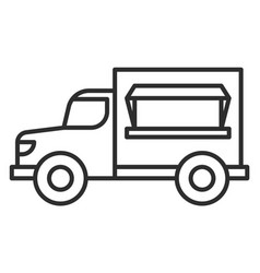 Food Truck Line Icon Fast Restaurant Service