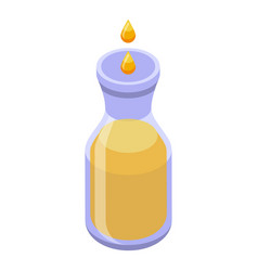 Palm Oil Bottle Icon Isometric Nut Drop