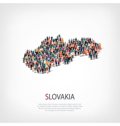 People Map Country Slovakia