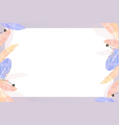 Watercolor Feather Frame Boho Style