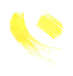 Yellow Brush Strokes Rich Bright Wide Hand