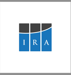 Ira Letter Logo Design On White Background