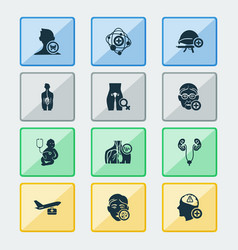 Medical Icons Set With Dermatology Urology