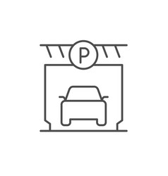 Parking Entry Line Outline Icon