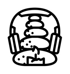 Relaxing Music Sleep Night Line Icon