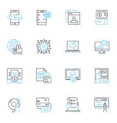 Sales Analysis Linear Icons Set Salesforce