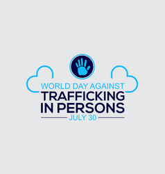 World Day Against Trafficking In Persons Banner