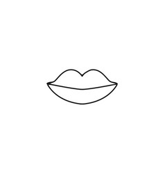 Lips Thin Line Icon Hand Drawn Thin Line Icon