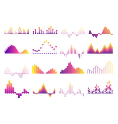 Sound Waves Set Audio Digital Equalizer