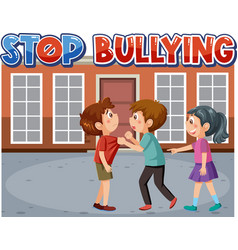 Stop Bullying Text With School Kids