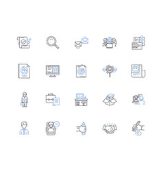 Talent Coordinator Line Icons Collection