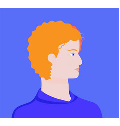 An Red Haired Young Man Portrait Simple Cute