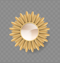 Elegant Realistic Round Mirror Adorned