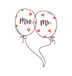 Mister And Missis Wedding Balloons