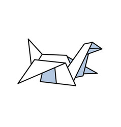 Cute Origami Bird Hand Drawn Cartoon