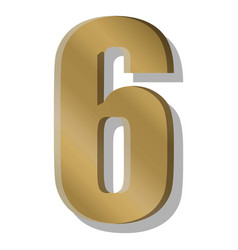 Gold Bar Figure Six Symbol