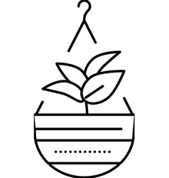 Plant Hanger Line Icon