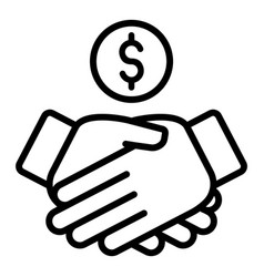 Business Agreement Handshake Flat Icon Isolated