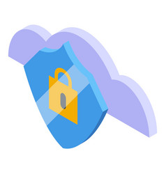 Cloud Secured Money Icon Isometric Online