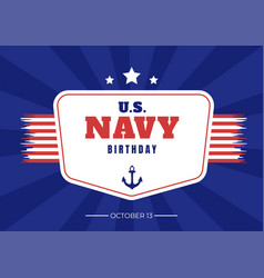 Us Navy Birthday On October 13th Hand Drawn