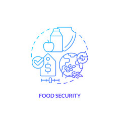 Food Security Blue Gradient Concept Icon