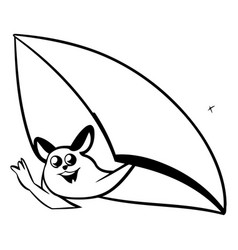 Cat With Surfboard In Cartoon Style On White