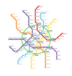 Metro Subway Underground Transport System Map